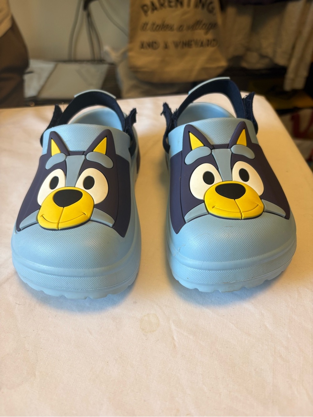 Kids Light Blue βBlueyβ Slip-On Character Clog Shoes